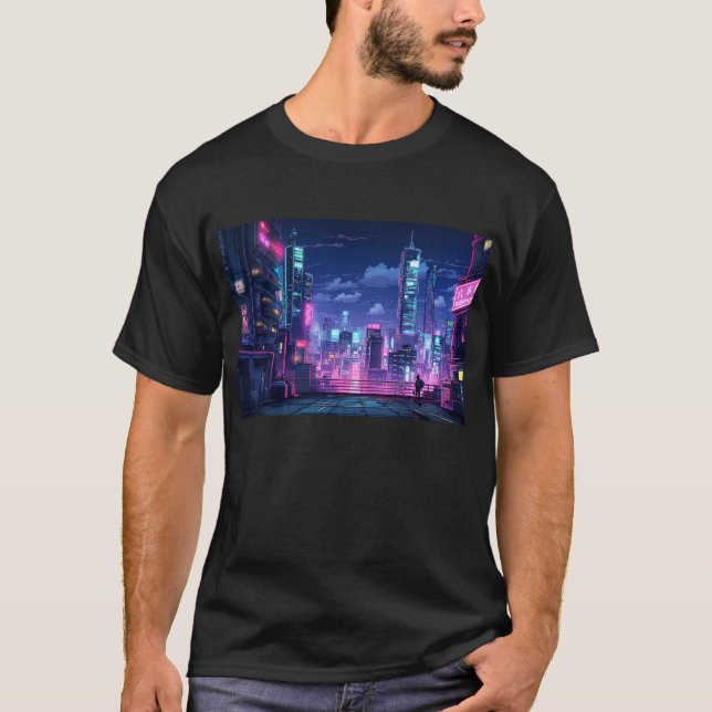 T-shirt Toit du Japon Cyberpunk (Devant)