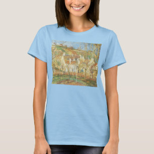 T-shirt Toits rouges, Coin d'un village, Hiver par Pissarr