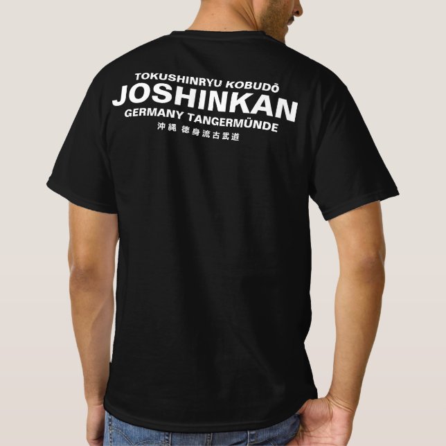 T-shirt Tokushinryu, Kobudo, Joshinkan, noir (Dos)