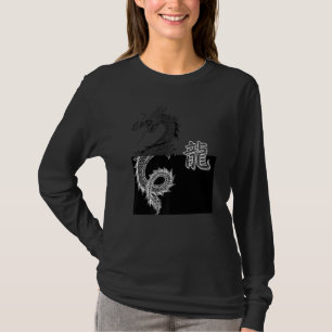 T-shirt Tokyo dragon japonais esthétique asiatique noir et