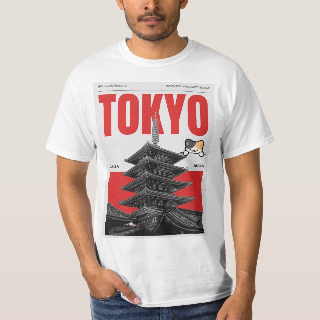 T-shirt Tokyo et amateurs de chats (Devant)