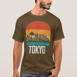 T-shirt Tokyo Japan Retro Vintage Sunset Skyline Tokyo 128