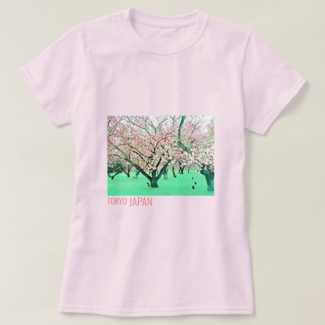 T-shirt Tokyo Japon Cherry Blossom Voyage de printemps (Design devant)