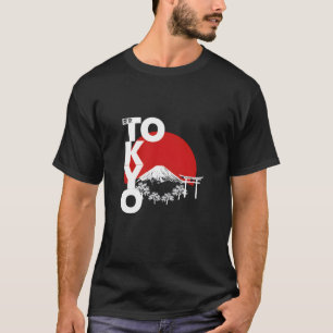 T-shirt Tokyo Japon Mont Fuji Porte Torii Esthétique