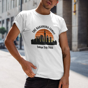 T-shirt Tokyo Japon Sunset vacances personnalisées