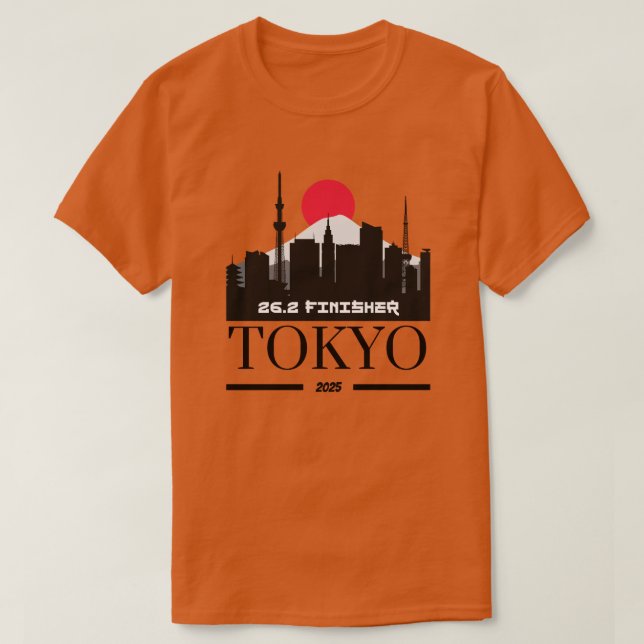 T-shirt Tokyo Marathon Finisher 2025, course personnalisée (Design devant)