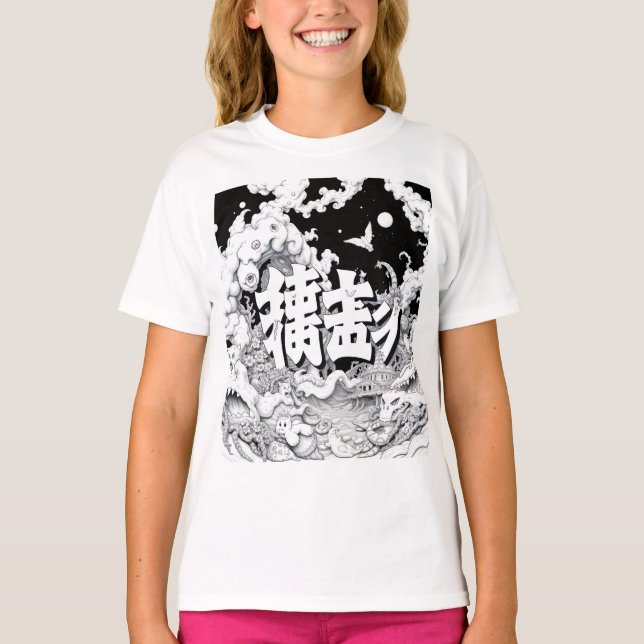T-shirt Tokyo Noir et Blanc (Devant)