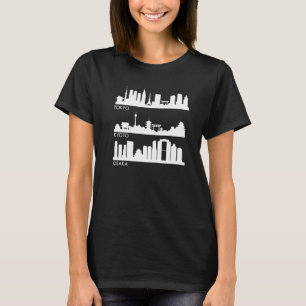 T-shirt Tokyo Osaka Kyoto Japan Cities Skyline