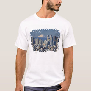 T-shirt Tokyo, Skyline du quartier de Shinjuku, mont Fuji,