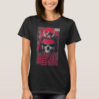 T-shirt Tokyo Yami – Crâne de Samouraï avec Typo Japonais