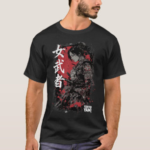 T-shirt Tokyo Yami – Femme samouraï guerrière avec 