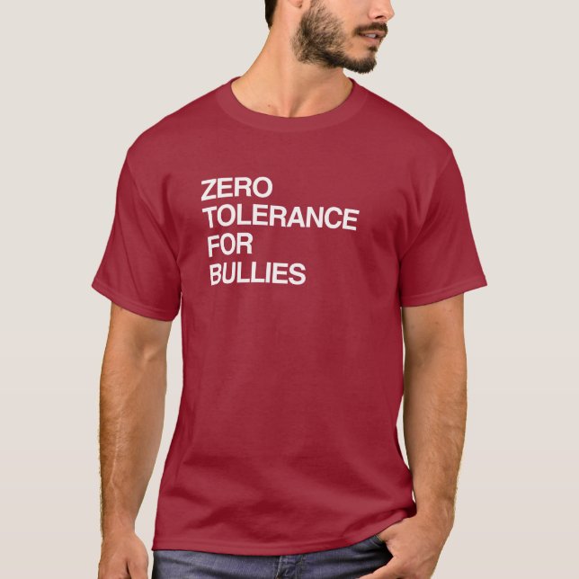 T-SHIRT TOLÉRANCE ZÉRO POUR LES BRUTES (Devant)