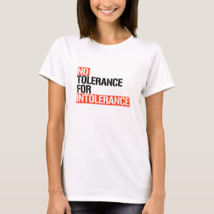 T-shirt Tolérance zéro pour l'intolérance