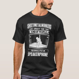 T-shirt Tôlerie de haut-parleur Travailleur en métal