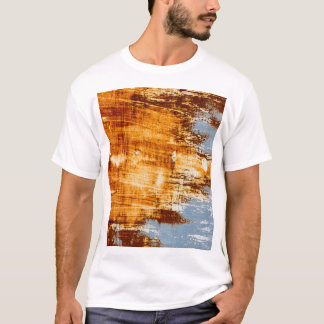 T-shirt Tôles en acier rouillé, arrière - plan texturé.