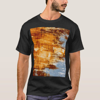 T-shirt Tôles en acier rouillé, arrière - plan texturé.
