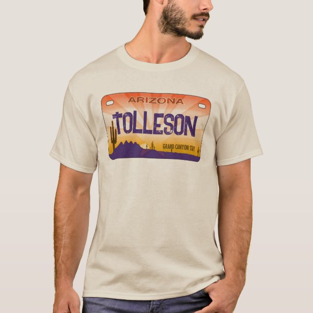 T-shirt Tolleson Arizona plaque d'immatriculation drapeau (Devant)