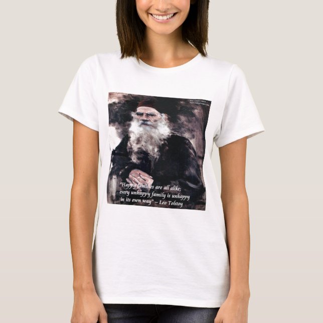 T-shirt Tolstoï Anna Karenina Joyeuses Familles Comme Cita (Devant)