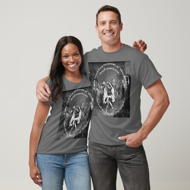 T-shirt Tom a perdu toute raison La nuit de Burns grise (Unisexe)