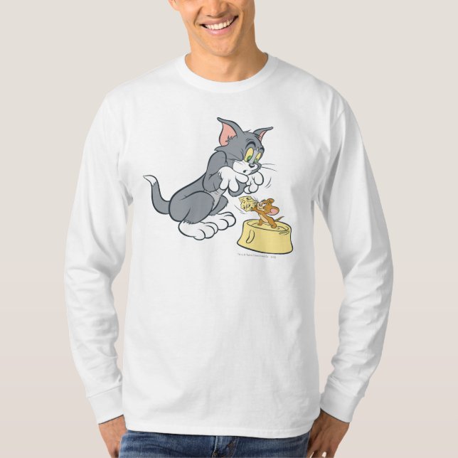T-shirt Tom and Jerry Feed The Cat (Devant)