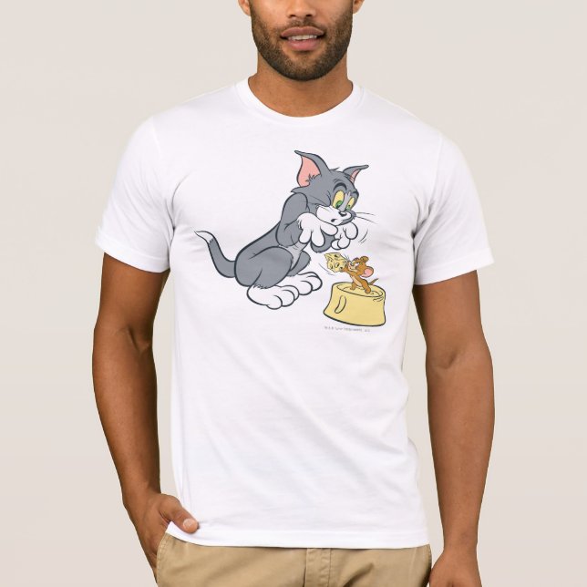 T-shirt Tom and Jerry Feed The Cat (Devant)