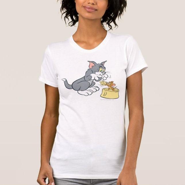 T-shirt Tom and Jerry Feed The Cat (Devant)