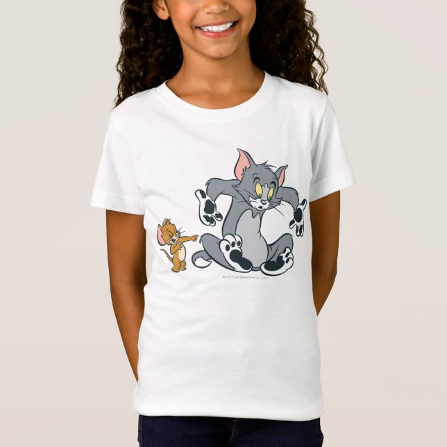 T-Shirt Tom et Jerry Black Paw Cat (Devant)