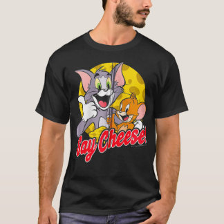 T-shirt Tom Et Jerry Disent Cheese Portrait Zip
