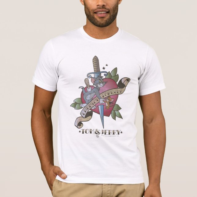 T-shirt Tom et Jerry Ennemies pour toujours 2 (Devant)