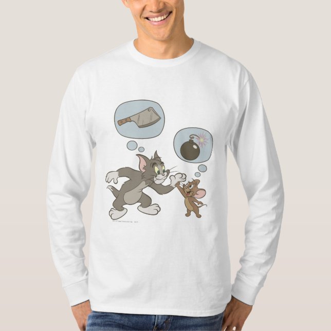 T-shirt Tom et Jerry Evil Thoughts (Devant)