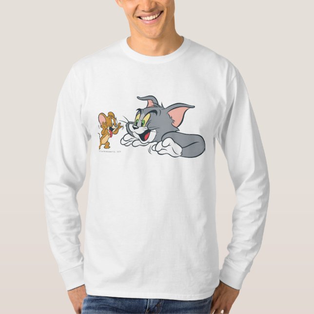 T-shirt Tom et Jerry font des visages (Devant)