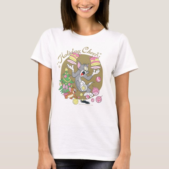 T-shirt Tom et Jerry Holiday Cheer (Devant)