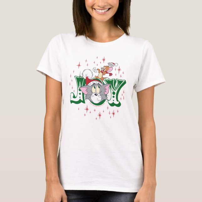 T-shirt Tom et Jerry Holiday Joy (Devant)