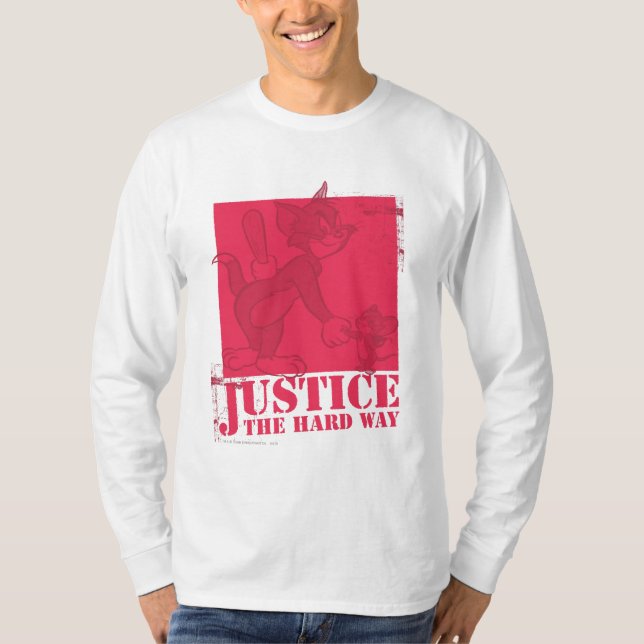 T-shirt Tom et Jerry Justice The Hard Way (Devant)