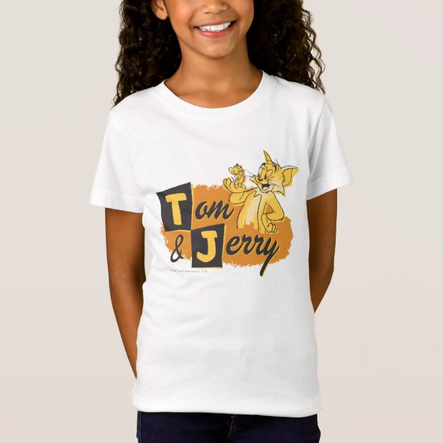 T-Shirt Tom et Jerry Mouse en Paw Logo (Devant)