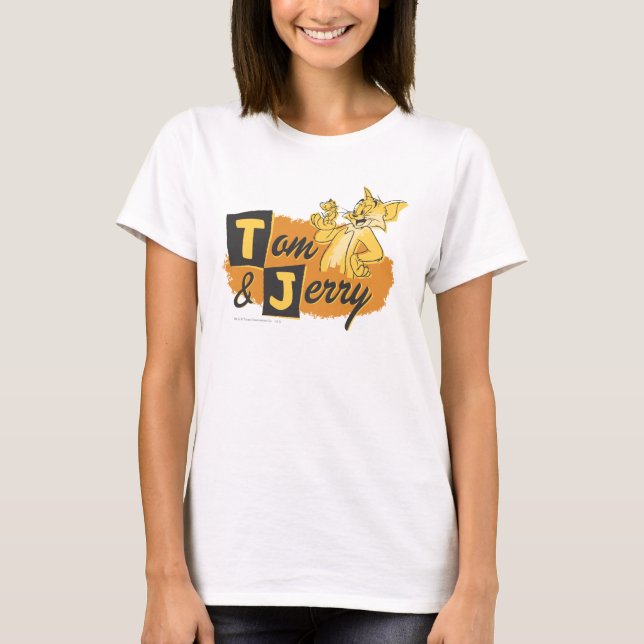 T-shirt Tom et Jerry Mouse en Paw Logo (Devant)