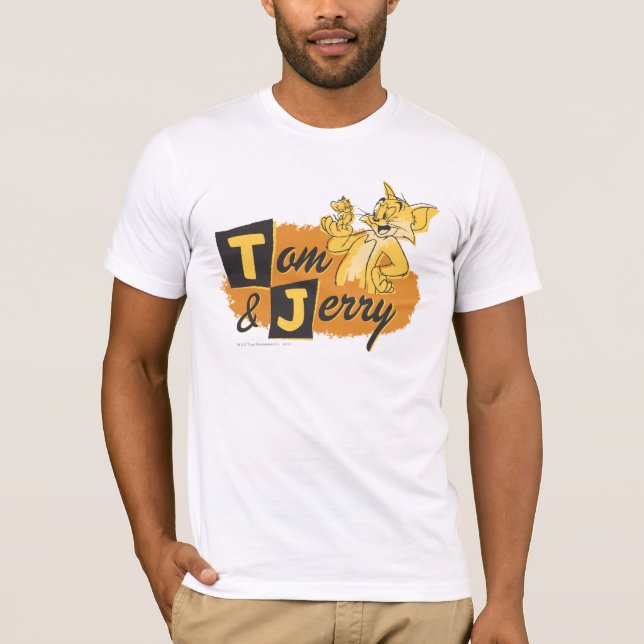 T-shirt Tom et Jerry Mouse en Paw Logo (Devant)