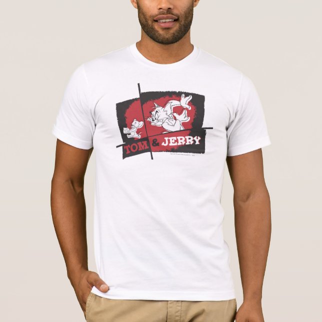 T-shirt Tom et Jerry Red et Black (Devant)