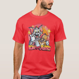 T-shirt Tom et Jerry Rétro Vintage Peinture au pistolet Gr