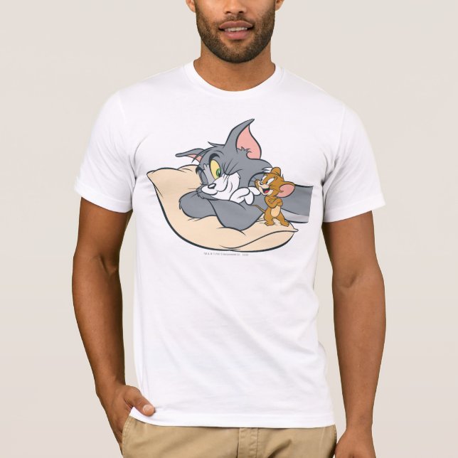 T-shirt Tom et Jerry sur le Coussin (Devant)