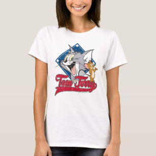T-shirt Tom Et Jerry   Tom Et Jerry Sur Diamant De Basebal