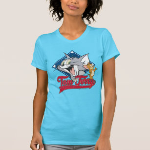 T-shirt Tom Et Jerry   Tom Et Jerry Sur Diamant De Basebal