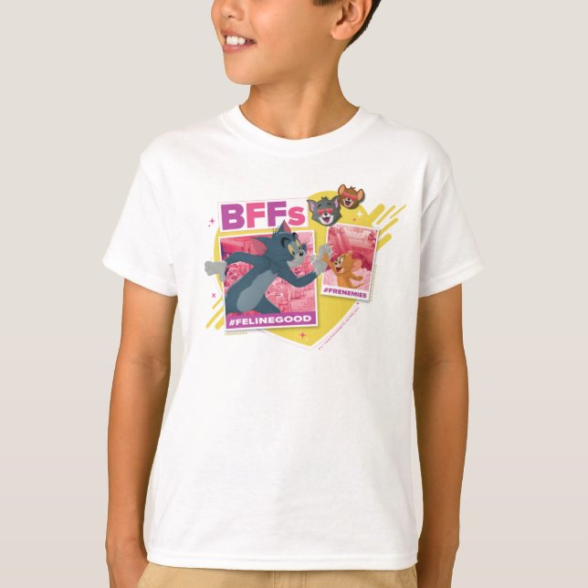 T-shirt Tom & Jerry BFFs Photo Emoji Collage (Devant)