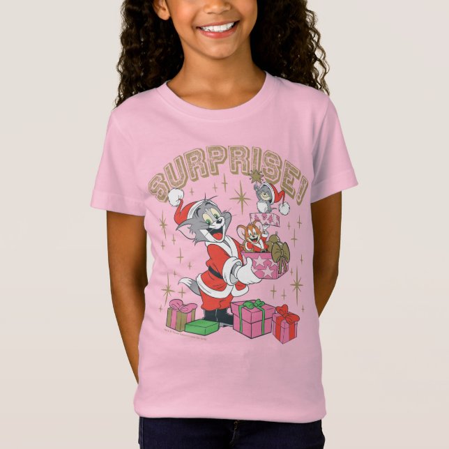 T-Shirt Tom, Jerry et Nibbles Holiday Surprise (Devant)