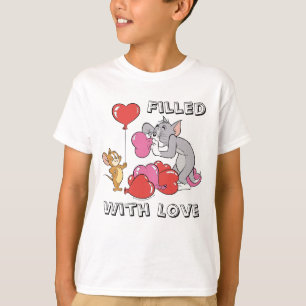 T-shirt Tom & Jerry Inflate Valentine Heart Ballons