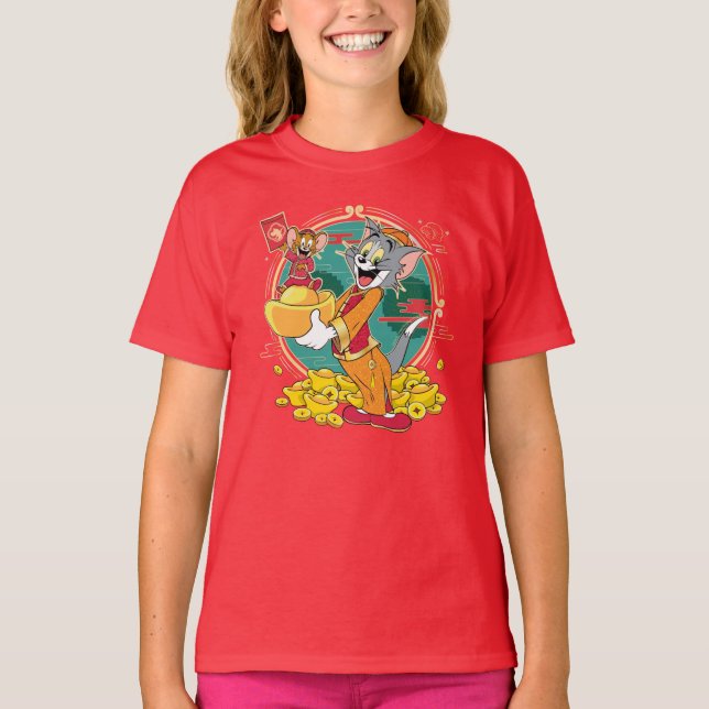 T-shirt Tom & Jerry New Years Red Envelope (Devant)