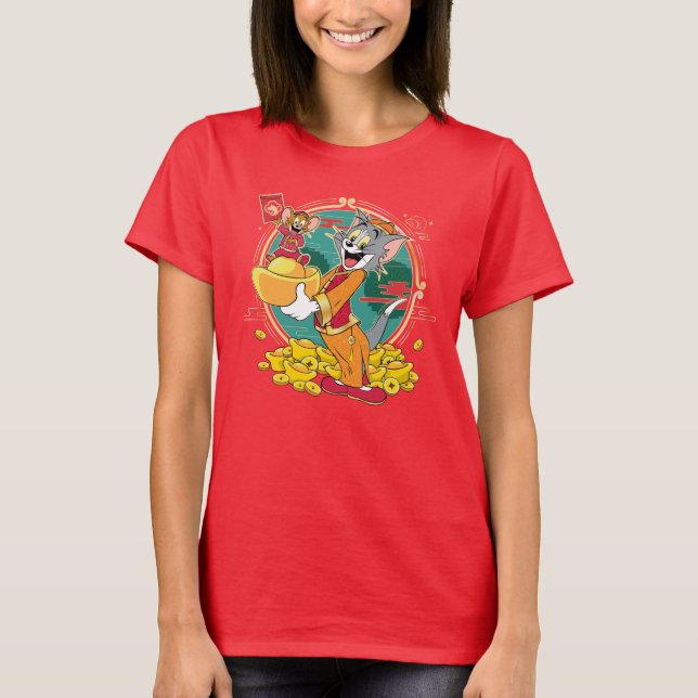 T-shirt Tom & Jerry New Years Red Envelope (Devant)