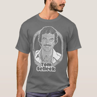 T-shirt Tom Selleck 80s Design esthétique
