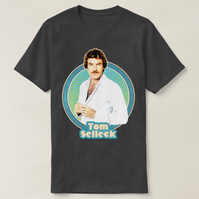 T-shirt Tom Selleck Design esthétique rétro 1 (Design devant)