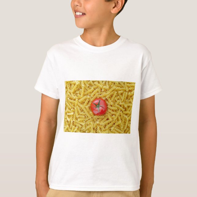 T-shirt Tomate aux pâtes fusilli (Devant)